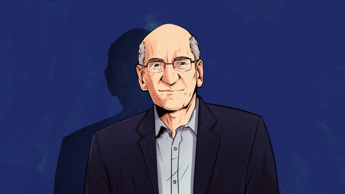 L’ancien conseiller fédéral Pascal Couchepin. Dessin de Nathanaël Schmid