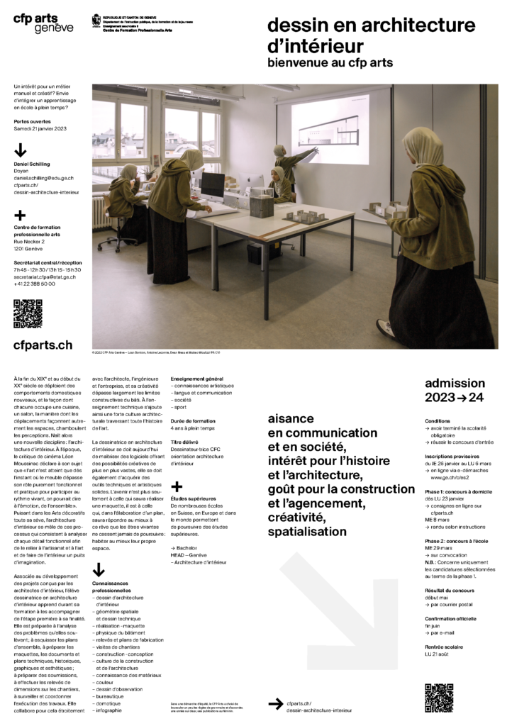 Brochure CFP Arts Genève