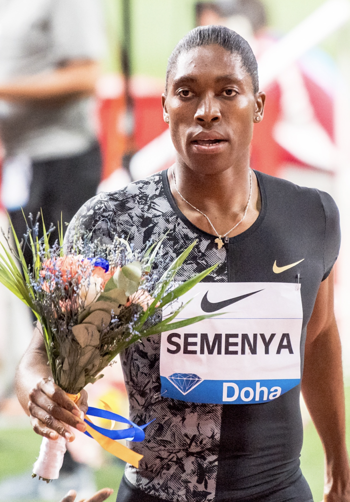 La Sud-africaine Caster Semenya lutte depuis 2008 pour avoir le droit de concourir dans les épreuves de demi-fond féminines. La jeune femme est atteinte d’hyperandrogénie. © leMultimedia.info / Oreste Di Cristino [Doha]