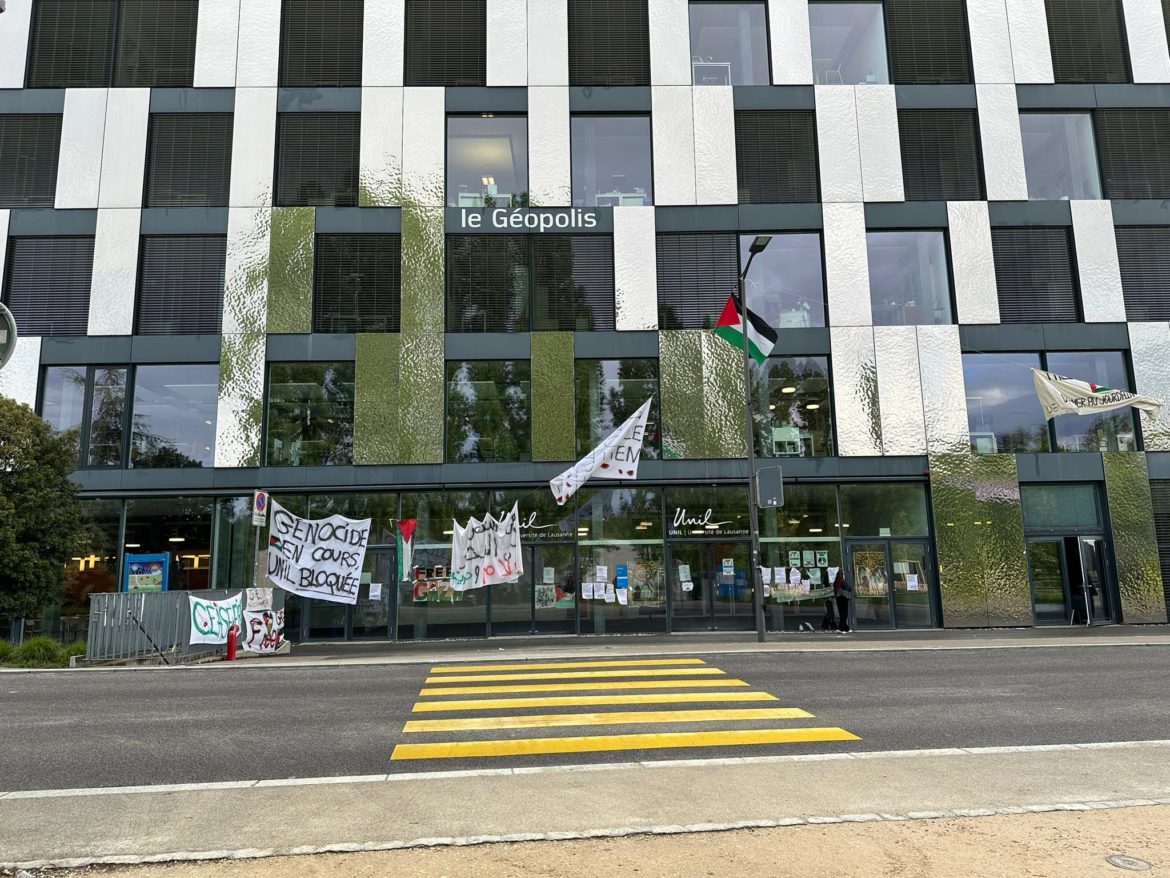 L’une des universités occupées en Suisse © Photo de la rédaction