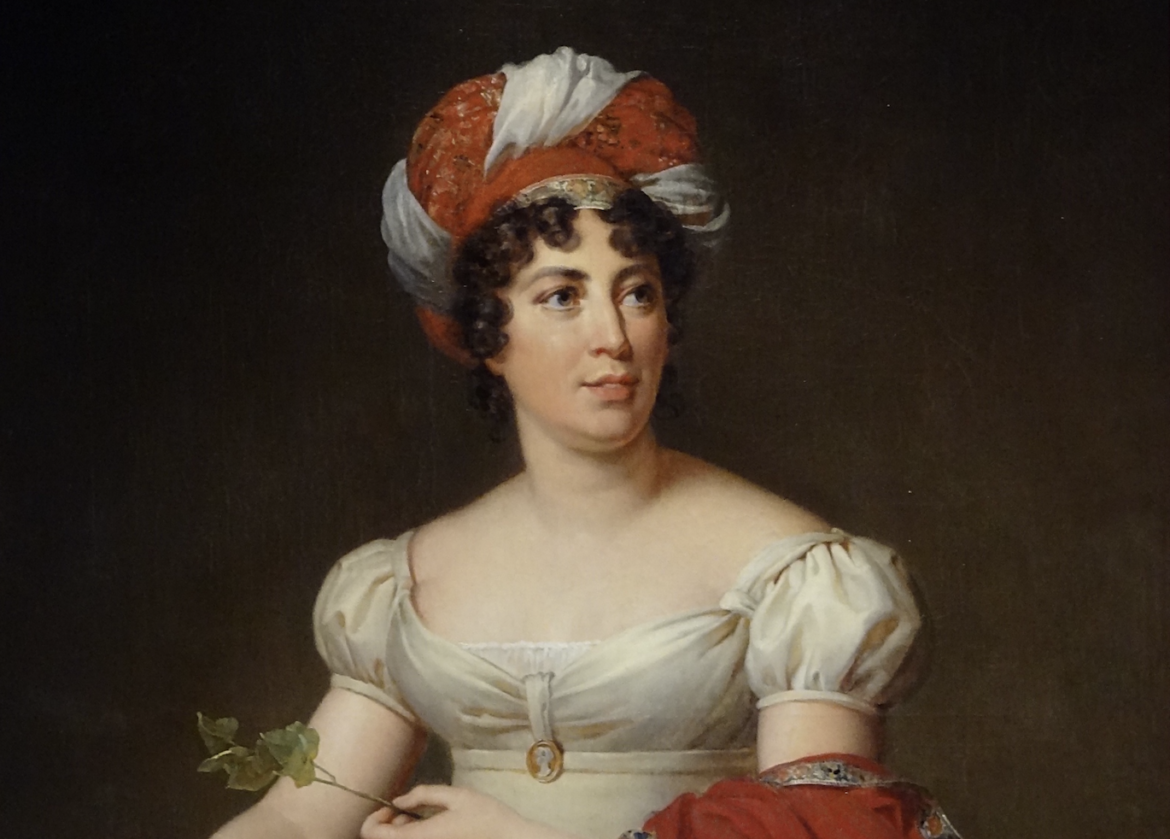 Portrait de l’écrivaine et philosophe suisso-française Germaine de Staël (1766-1817) par Marie-Eléonore Godefroid d’après François Gérard, au château de Versailles. © DR